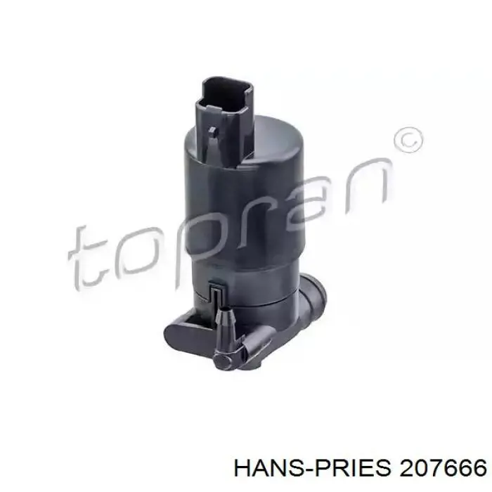 207666 Hans Pries (Topran) bomba de motor de fluido para lavador de vidro dianteiro
