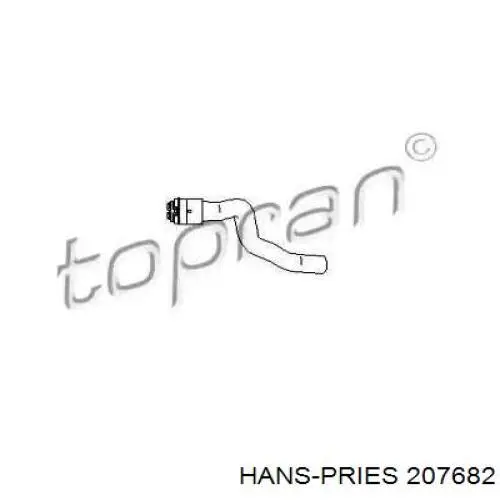 207682 Hans Pries (Topran) шланг радиатора отопителя (печки, обратка)