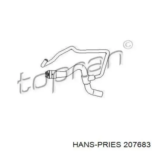 207 683 Hans Pries (Topran) шланг радиатора отопителя (печки, подача)