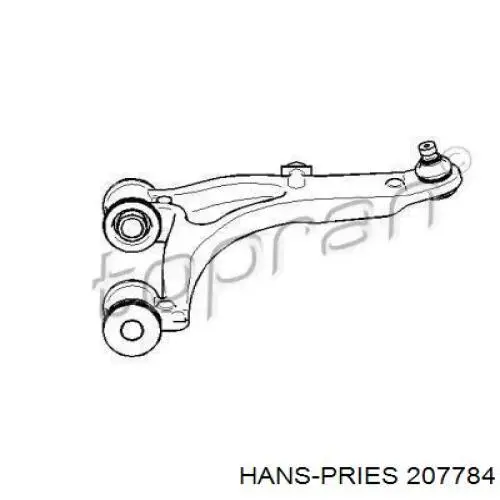 Рычаг передней подвески нижний правый 207784 Hans Pries (Topran)