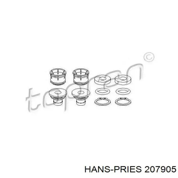 Ремкомплект кулисы переключения передач Hans Pries (Topran) 207905 цена, от 4.47 USD
