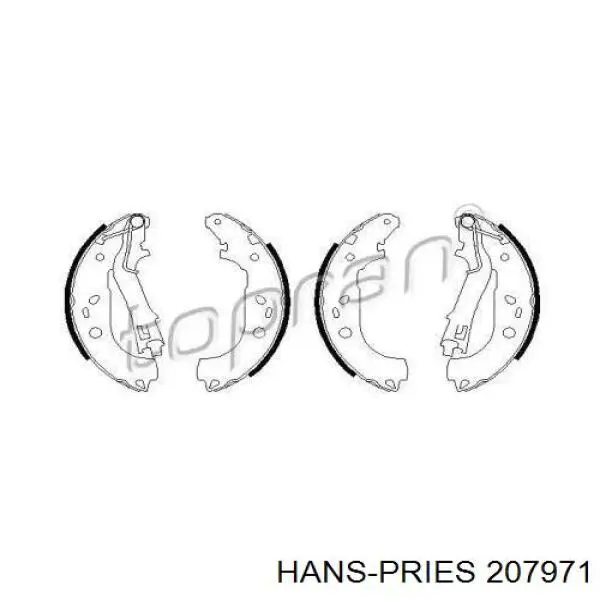 Задние барабанные колодки 207971 Hans Pries (Topran)