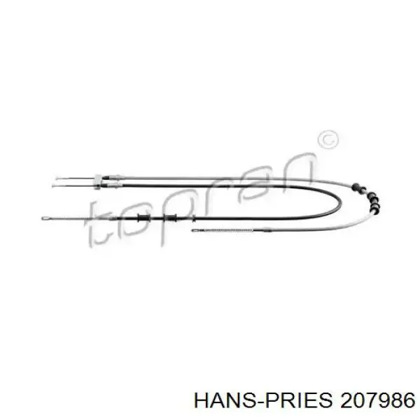 Задний трос ручника 207986 Hans Pries (Topran)