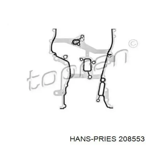 208553 Hans Pries (Topran) vedante de tampa dianteira de motor