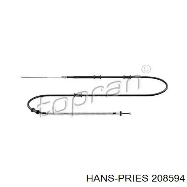 Задний трос ручника 208594 Hans Pries (Topran)