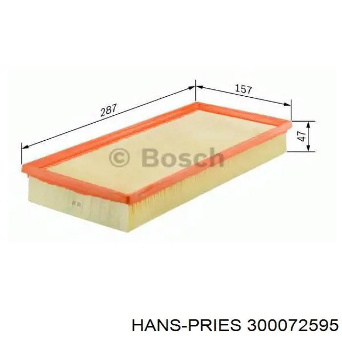 Воздушный фильтр 300072595 Hans Pries (Topran)