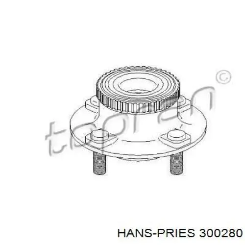 Ступица задняя 300280 Hans Pries (Topran)