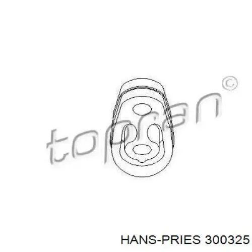 300325 Hans Pries (Topran) подушка крепления глушителя