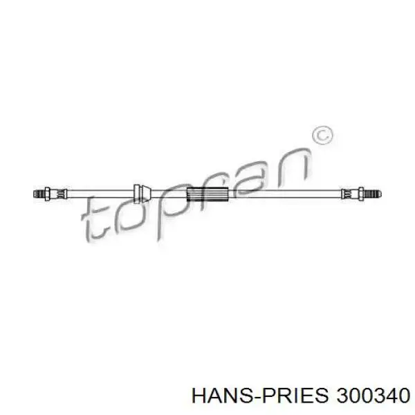 Шланг тормозной передний 300340 Hans Pries (Topran)