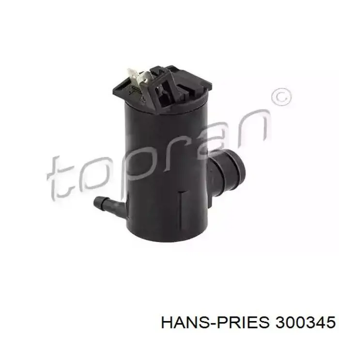 300345 Hans Pries (Topran) насос-мотор омывателя стекла переднего