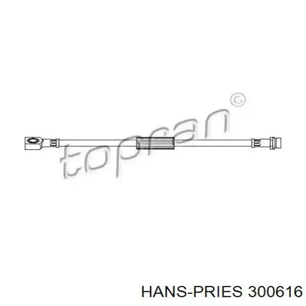 Задний тормозной шланг 300616 Hans Pries (Topran)