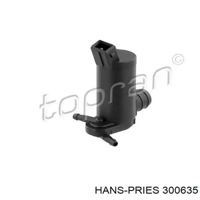 300635 Hans Pries (Topran) насос-мотор омывателя стекла переднего/заднего