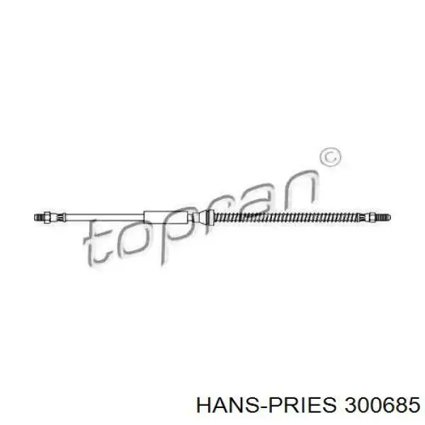 Задний тормозной шланг 300685 Hans Pries (Topran)