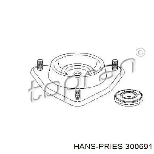 Опора амортизатора переднего 300691 Hans Pries (Topran)