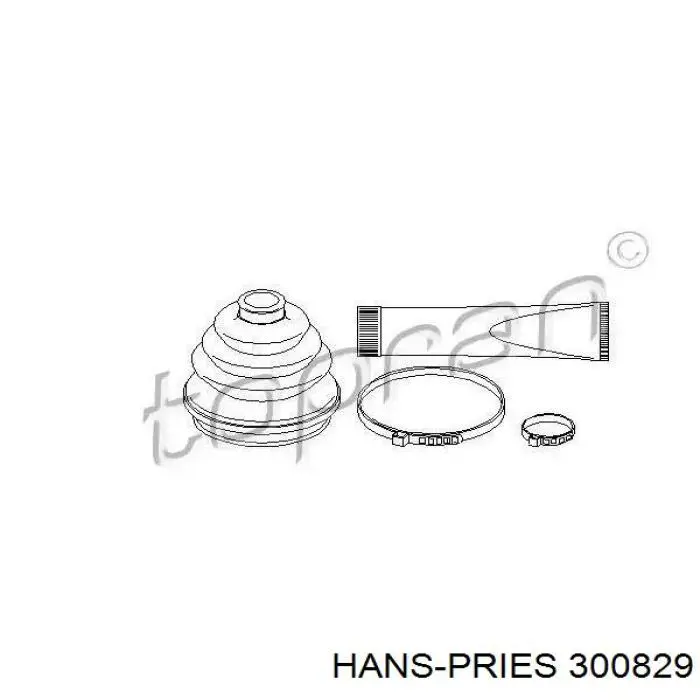 Пыльник ШРУСа наружный, задней полуоси Hans Pries (Topran) 300829