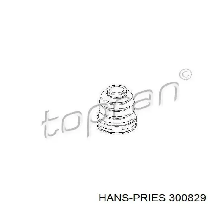 Купить 300829 Hans Pries (Topran) Пыльник ШРУСа задней полуоси наружный