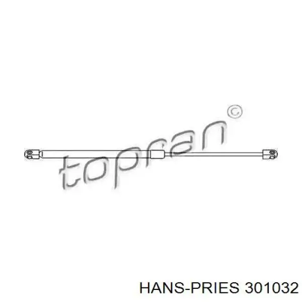 301 032 Hans Pries (Topran) амортизатор багажника