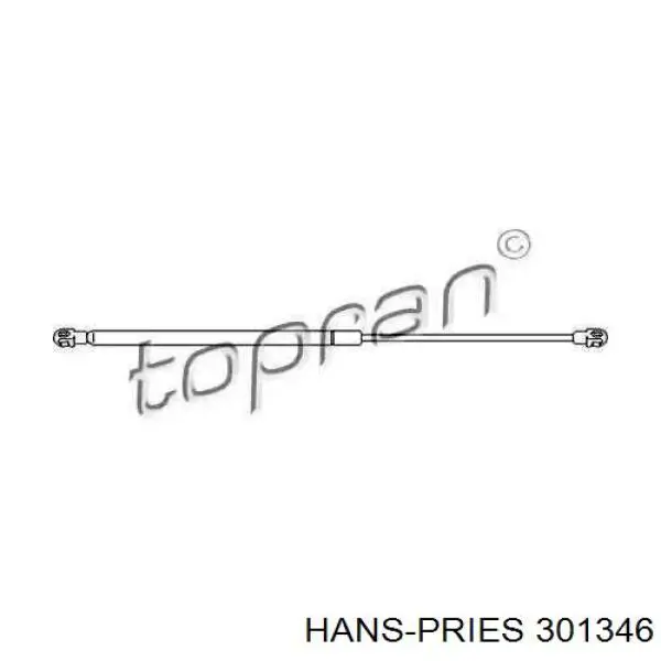 301 346 Hans Pries (Topran) амортизатор багажника