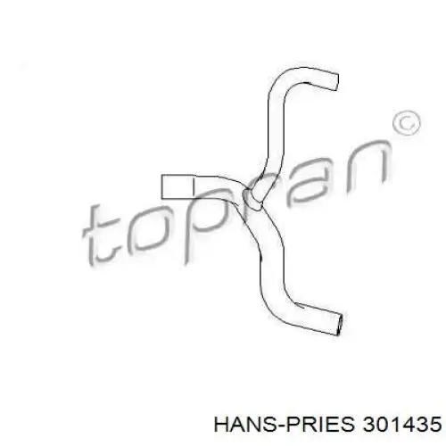 301435 Hans Pries (Topran) шланг (патрубок радиатора охлаждения нижний)