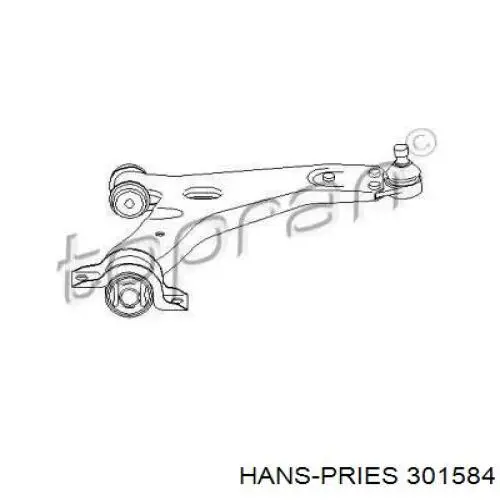 301584 Hans Pries (Topran) рычаг передней подвески нижний правый