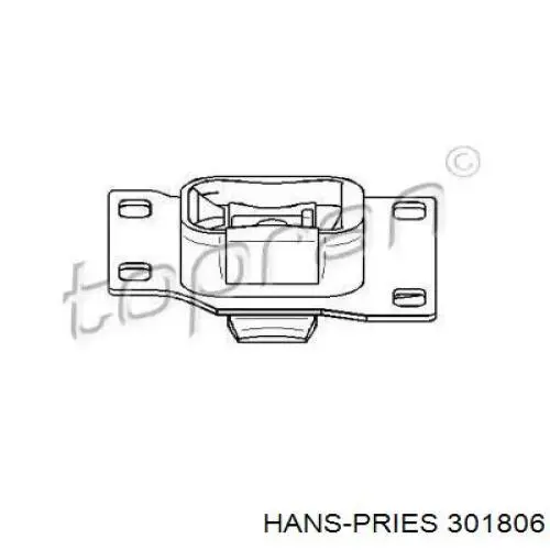 Подушка (опора) двигателя левая верхняя 301806 Hans Pries (Topran)