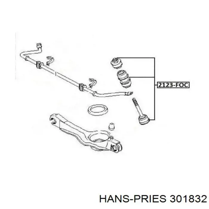 Линк стабилизатора, заднего Hans Pries (Topran) 301832 цена, от 5.23 USD