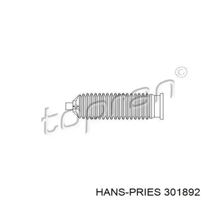 301892 Hans Pries (Topran) пыльник рулевой рейки