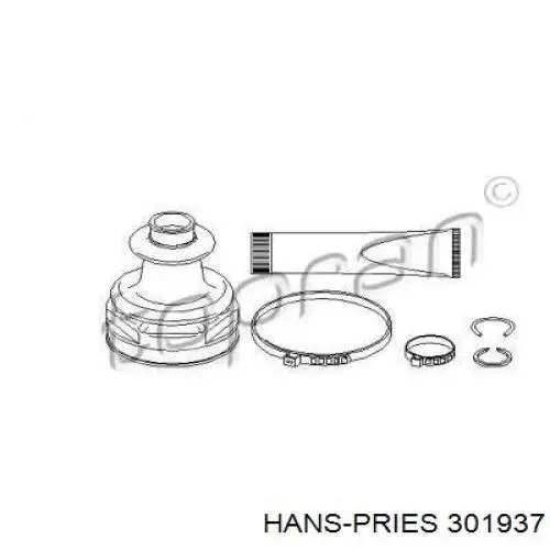 Пыльник ШРУСа внутренний 301937 Hans Pries (Topran)