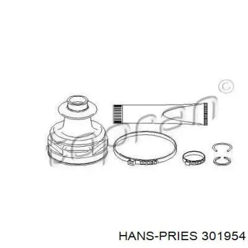 Пыльник ШРУСа внутренний 301954 Hans Pries (Topran)