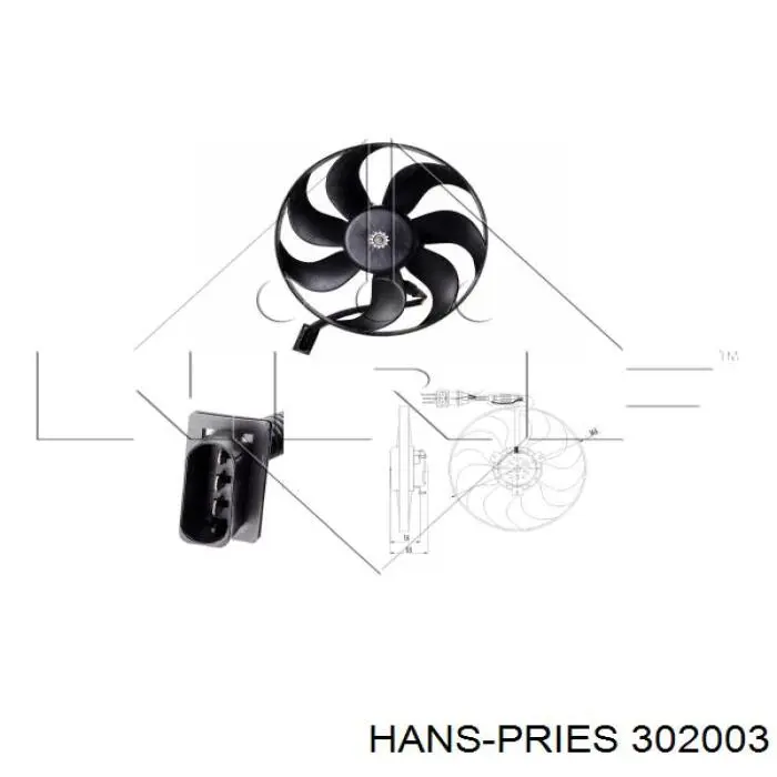 Муфта вентилятора Hans Pries (Topran) 302003