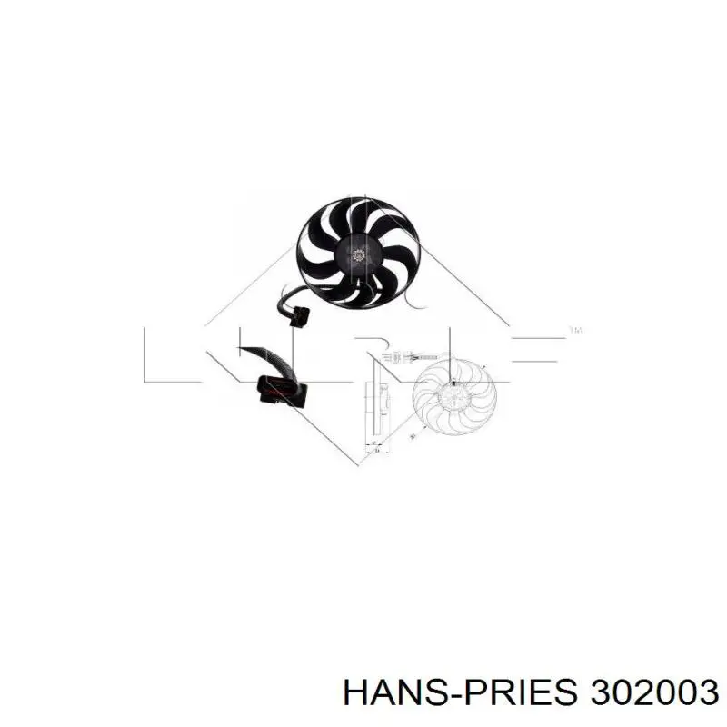Купить 302003 Hans Pries (Topran) Муфта вентилятора охлаждения
