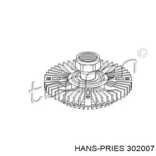 Вискомуфта вентилятора 302007 Hans Pries (Topran)