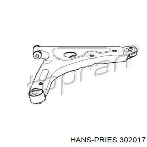 Рычаг передней подвески нижний правый 302017 Hans Pries (Topran)