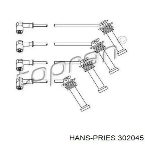 Высоковольтные провода 302045 Hans Pries (Topran)