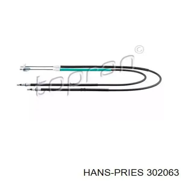 Задний трос ручника 302063 Hans Pries (Topran)