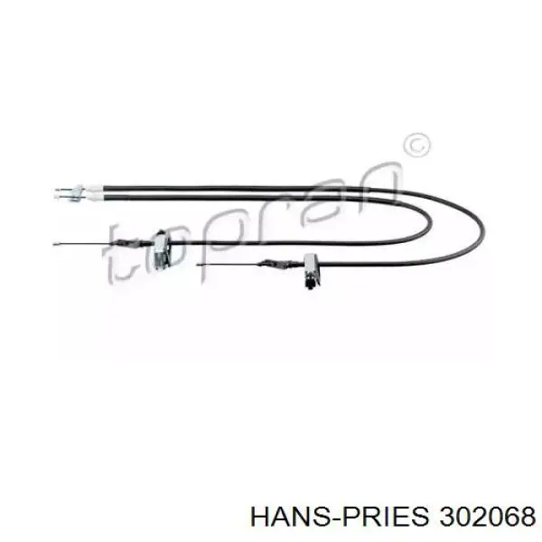 Задний трос ручника 302068 Hans Pries (Topran)