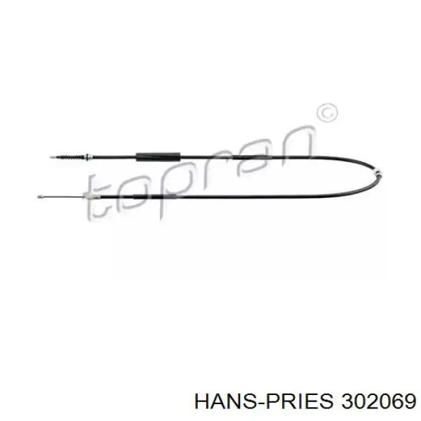 302069 Hans Pries (Topran) трос ручного тормоза задний правый/левый