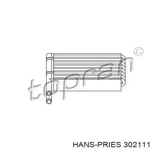 302111 Hans Pries (Topran) радиатор печки
