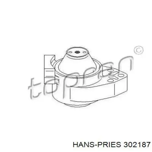 Правая подушка двигателя 302187 Hans Pries (Topran)