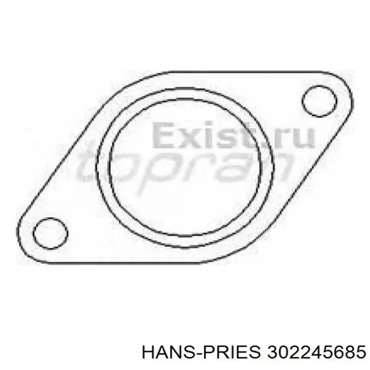 Прокладка глушителя 302245685 Hans Pries (Topran)