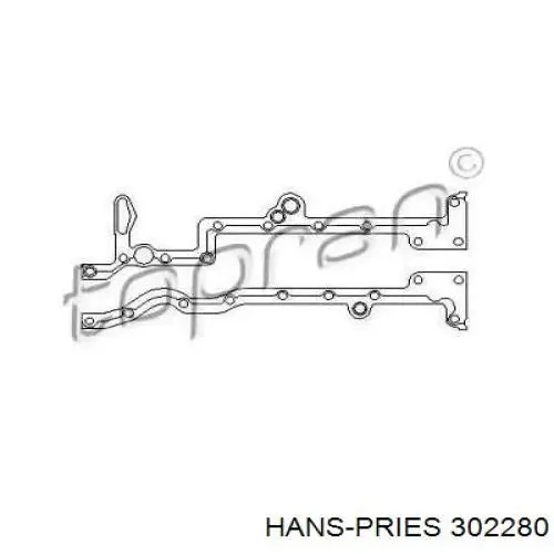 Прокладка поддона картера двигателя верхняя 302280 Hans Pries (Topran)