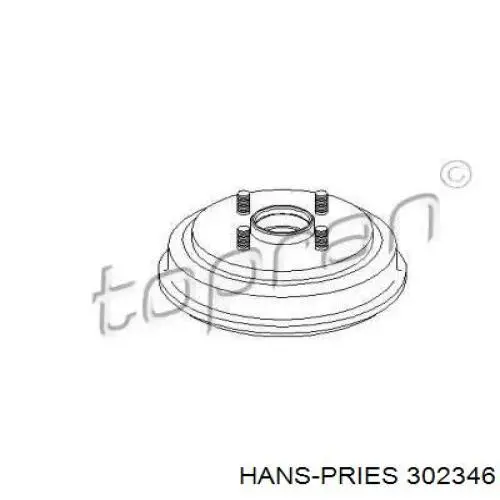 Тормозной барабан 302346 Hans Pries (Topran)