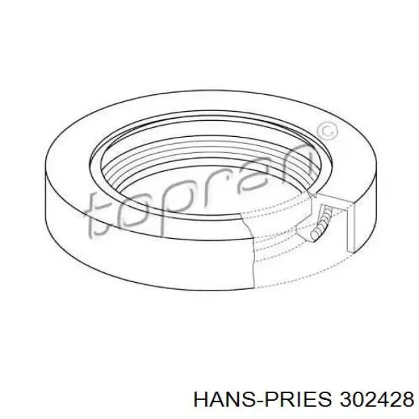 Сальник распредвала 302428 Hans Pries (Topran)