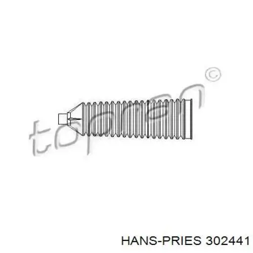 302441 Hans Pries (Topran) bota de proteção do mecanismo de direção (de cremalheira)