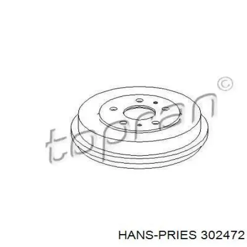 Тормозной барабан 302472 Hans Pries (Topran)