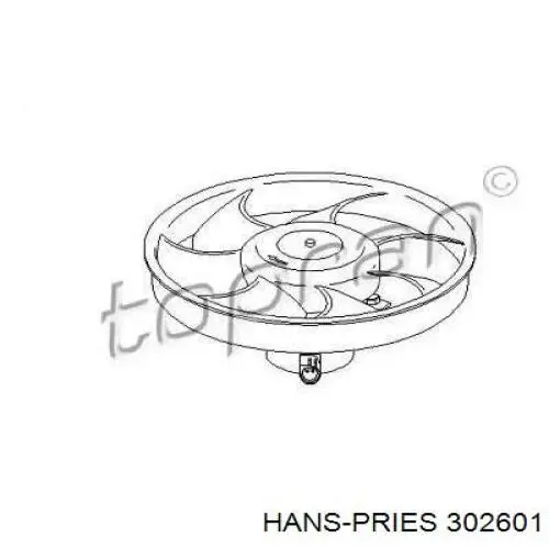 Электровентилятор охлаждения 302601 Hans Pries (Topran)