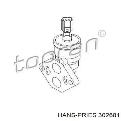 302681 Hans Pries (Topran) válvula (regulador de marcha a vácuo)