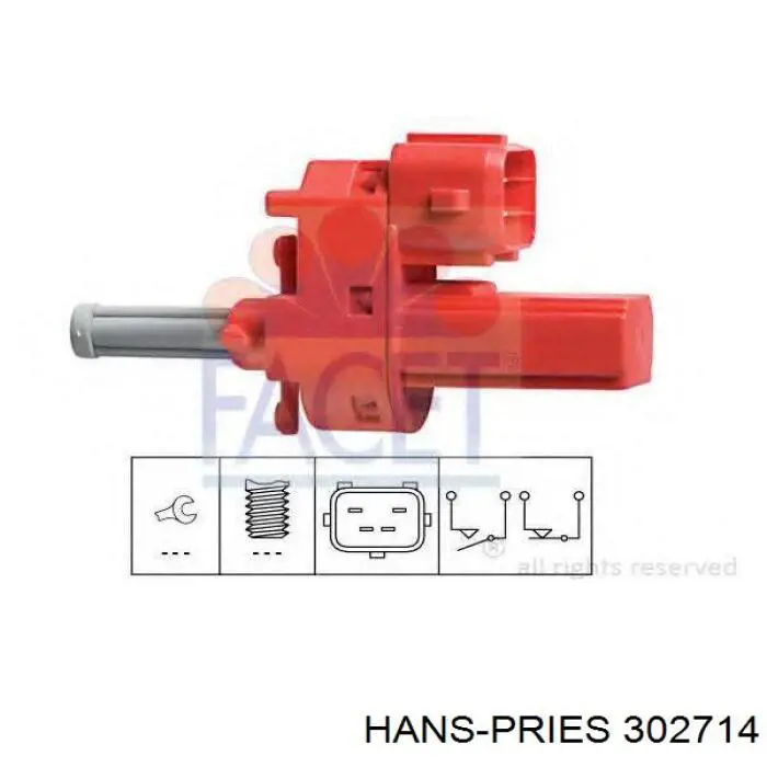 Датчик стоп сигнала 302714 Hans Pries (Topran)