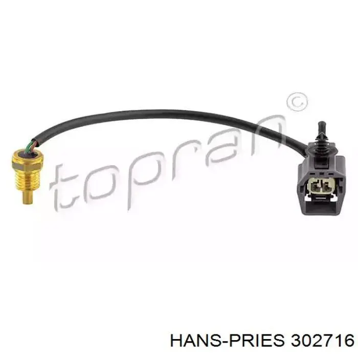 302716 Hans Pries (Topran) датчик температуры охлаждающей жидкости