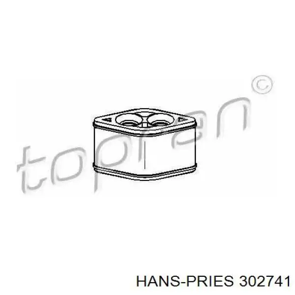 Купить 302741 Hans Pries (Topran) Подушка радиатора нижняя